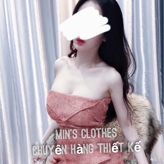 Váy quây cam  cúp ngực