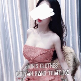 Váy quây cam cúp ngực