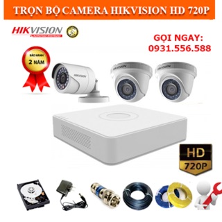 Trọn bộ 3 camera hikvision