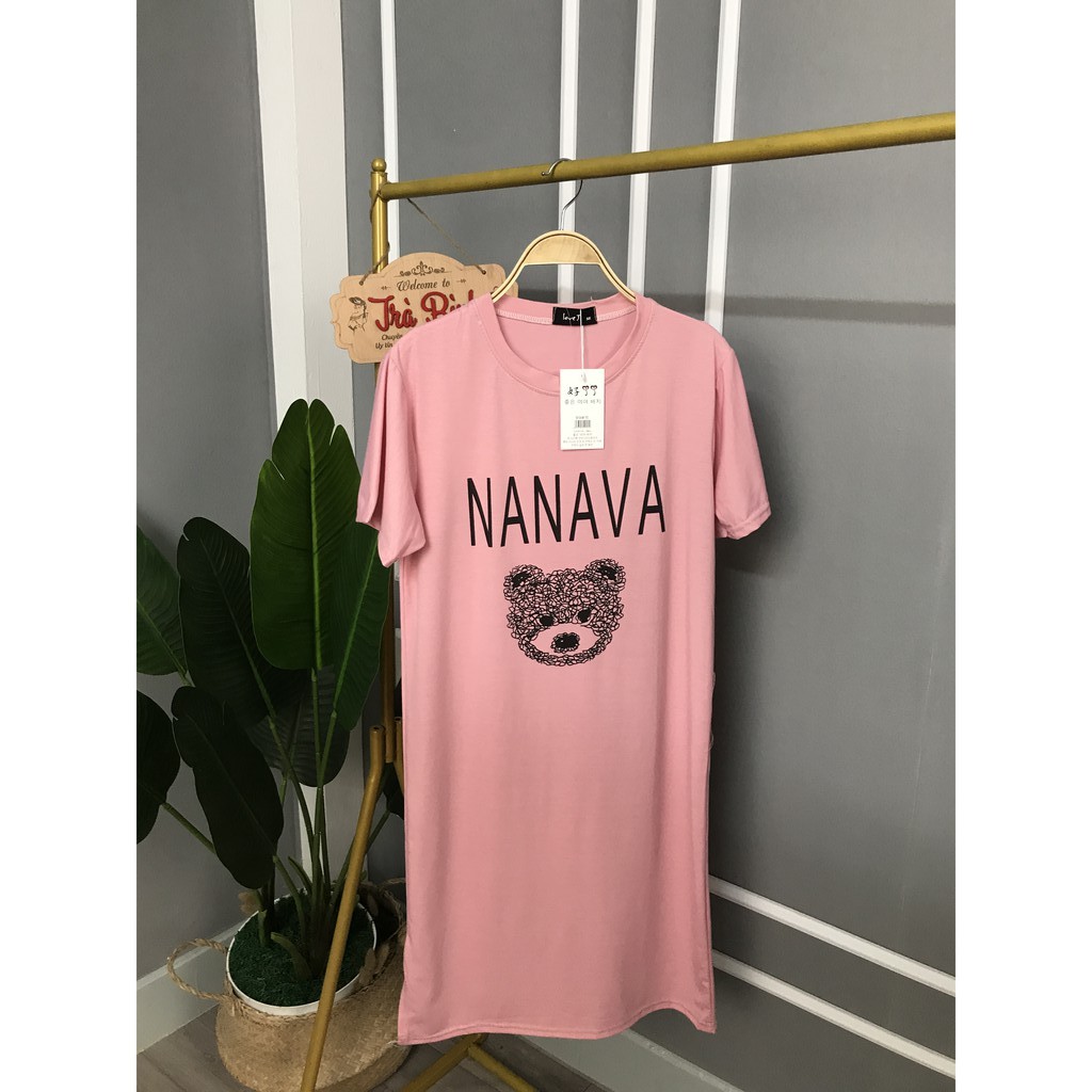 Đầm Suông Form Rộng , Váy Dáng Dài Có Họa Tiết Chữ NaNaVa Hàng VNXK | BigBuy360 - bigbuy360.vn