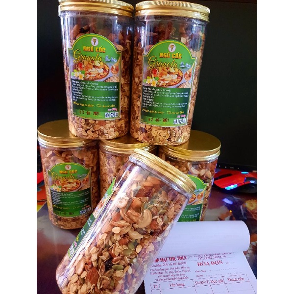 500gr Ngũ Cốc Granola ( Mix hạt , hoa quả sấy , Yến mạch , dừa khô...)