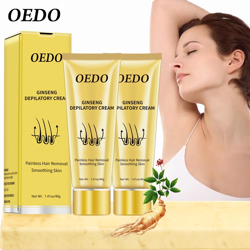 Set 2 tuýp kem tẩy lông OEDO  chiết xuất nhân sâm cho nam và nữ