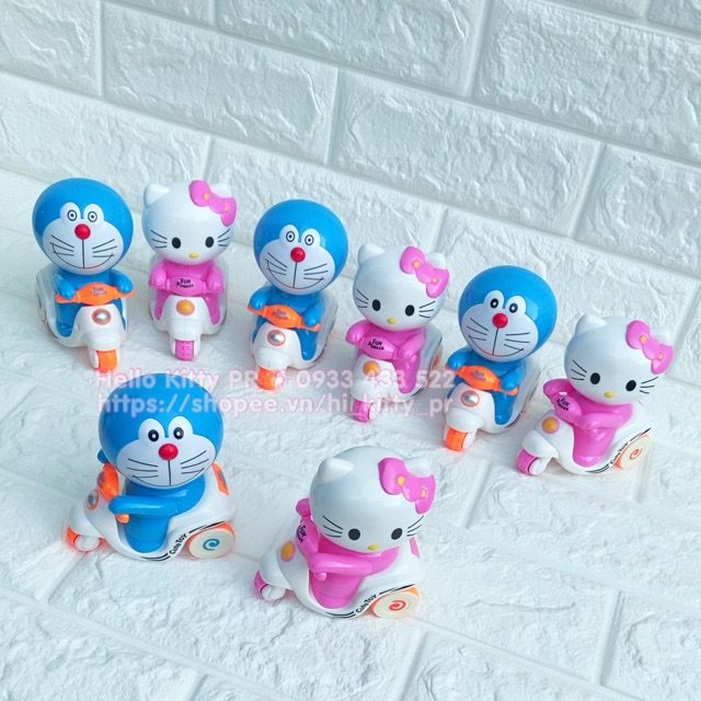 Xe đồ chơi không dùng pin Hello Kitty Doremon Doraemon