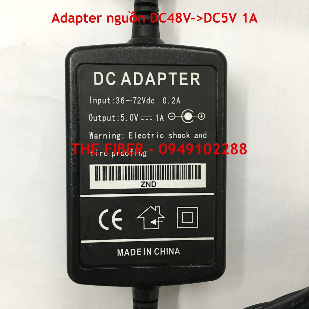 Adapter nguồn DC DC48V -&gt; DC5V 1A