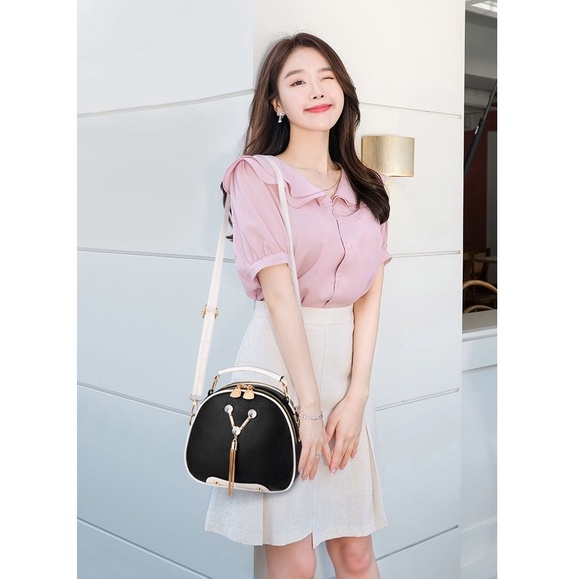 [Hàng Mới Về] Túi đeo chéo thời trang nữ phối màu siêu xinh, nhỏ gọn tiện lợi phong cách Hàn Quốc E684
