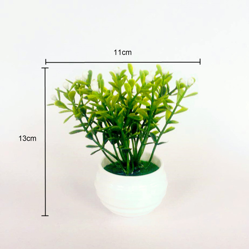 Chậu cây giả bằng nhựa tí hon dùng trang trí nội thất