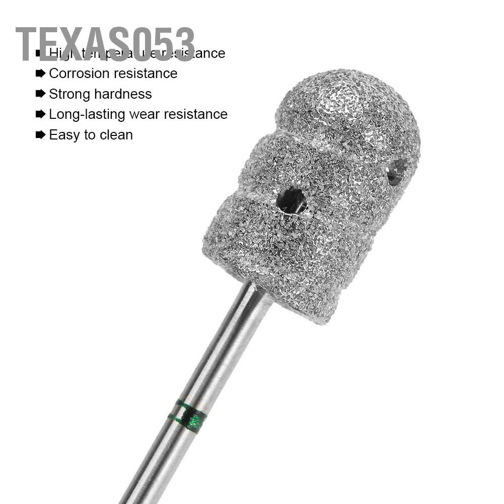Texas053 Chân thép không gỉ Máy khoan móng chân Bít Vết chai Chà nhám Đầu đánh bóng (B2)