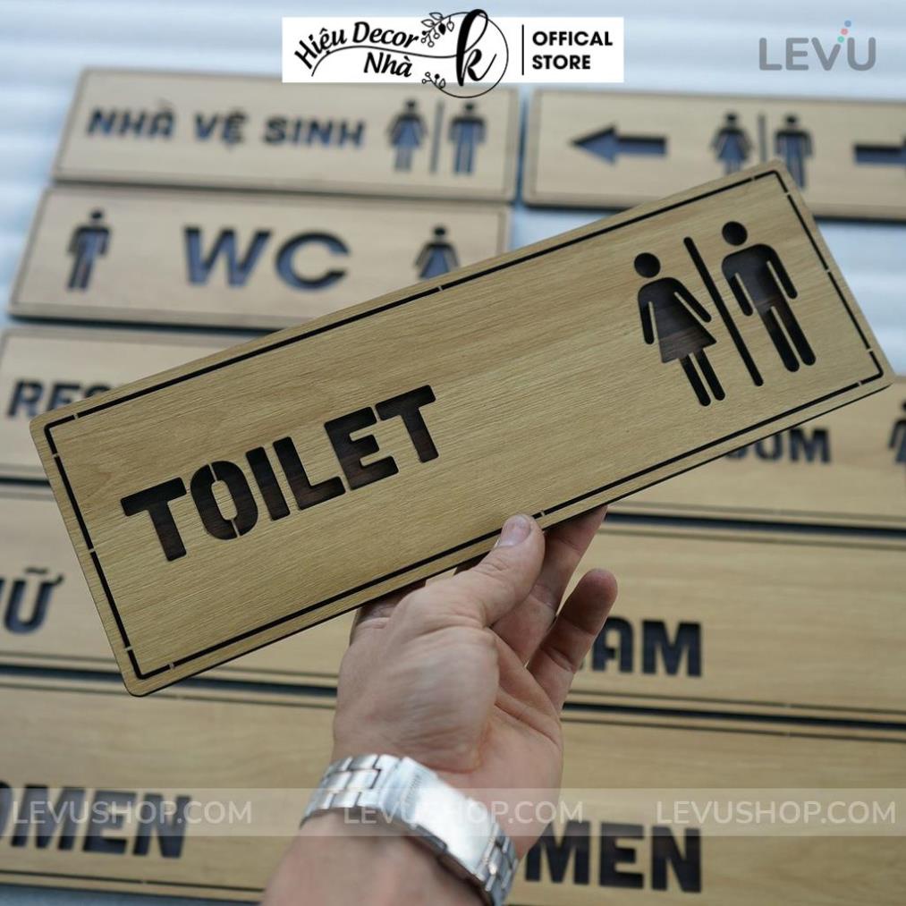 Bảng WC Toilet Decor Vintage Dán cửa nhà vệ sinh cao cấp có sẵn keo TL29 - Hiệu Nhà K