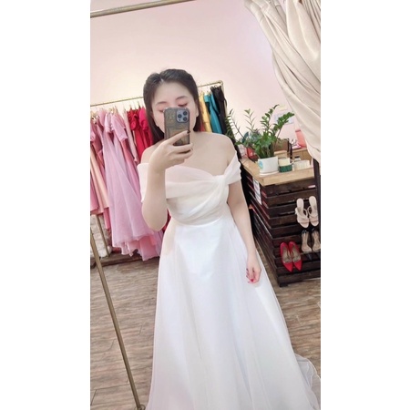 MS1281V ĐẦM MAXI XỐP CHÉO VAI full size S/M/L/XL