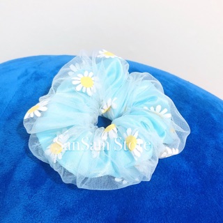 (Ảnh thật shop chụp) Cột tóc scrunchie 2 lớp hoa cúc