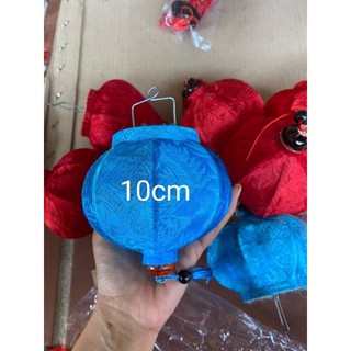 Đèn lồng hội an size 10cm vải lụa tơ tằm chuyên trang trí giáng sinh treo tết trung thu 10cm