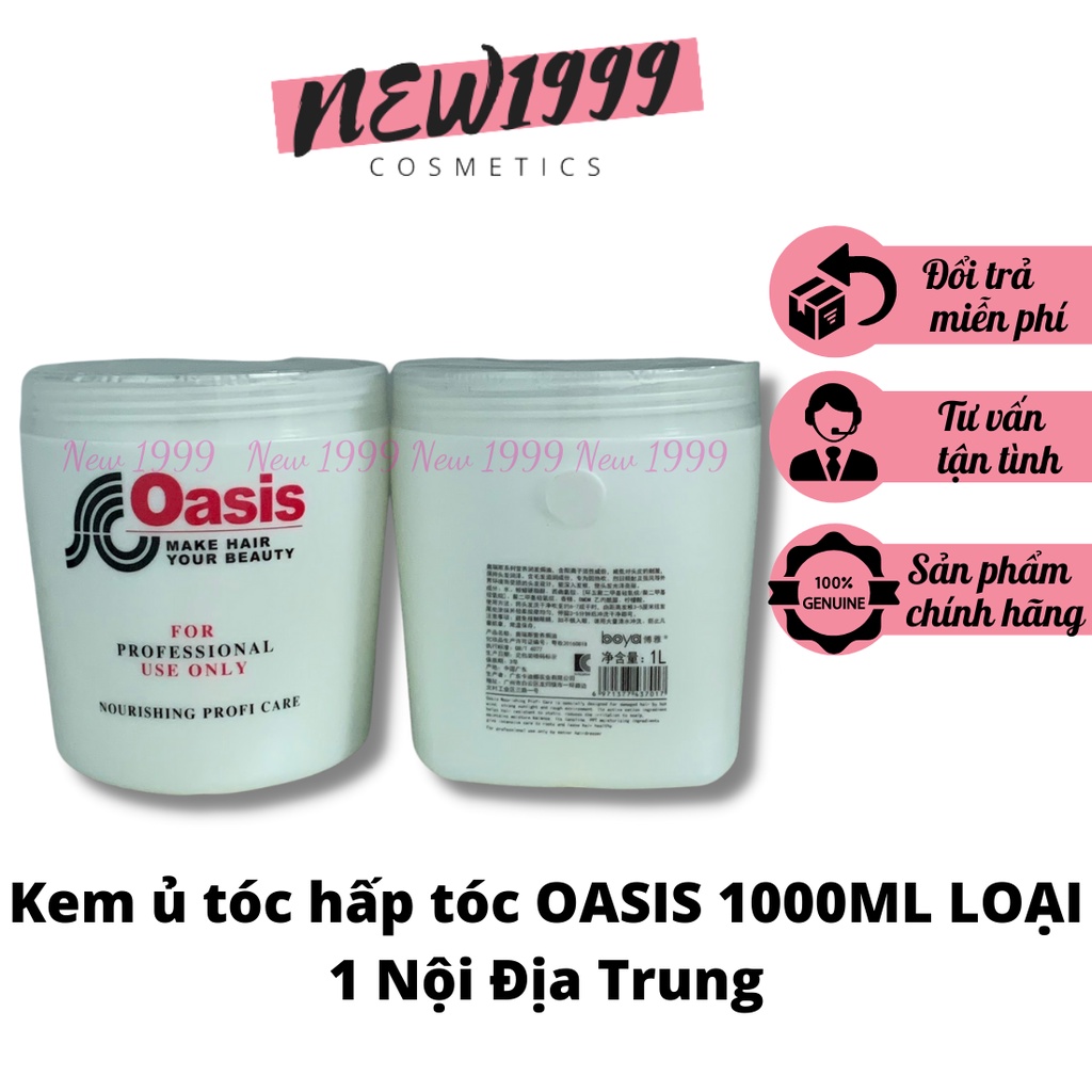 Kem hấp tóc ủ tóc OASIS 1000ML loại 1 đặc như sáp Xả tóc giúp tóc mềm mượt