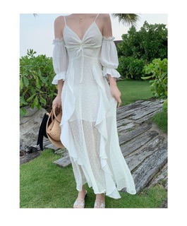 VÁY MAXI TRẮNG TIỂU THƯ CHẤT ĐẸP SẴN