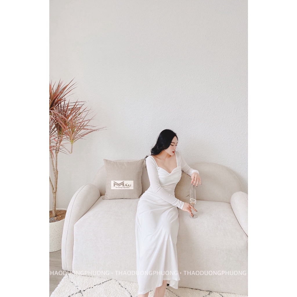 Váy xoắn ngực Tiểu Thư 3 Màu Hàng Cao Cấp