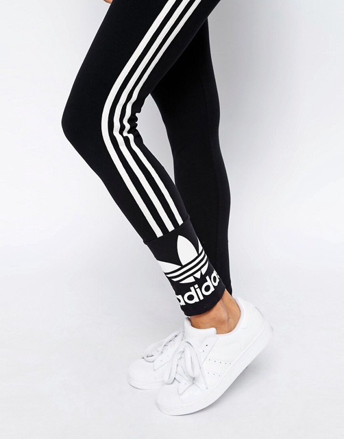 Quần Legging short das 3 sọc logo chân 3-Stripes Trefoil leggings 661 originals 3-Stripes Trefoil leggin