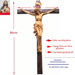 Tượng Chúa Chịu Nạn 50cm gỗ pomu