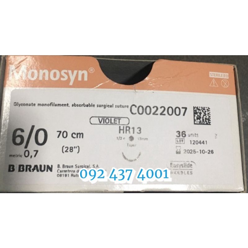 Chỉ MONOSYN 4, 5, 6 BBraun.