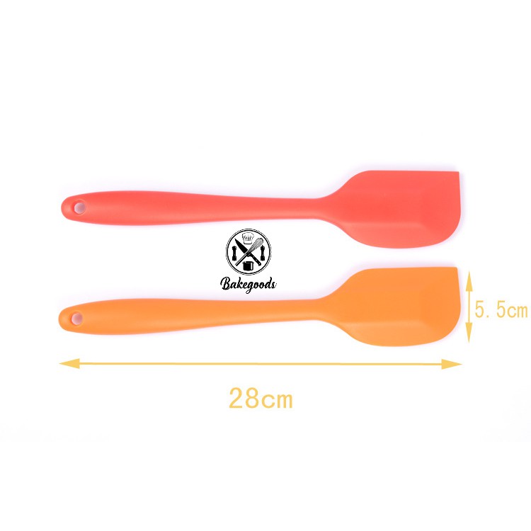 Spatula phới vét bột, phới dẹt silicon đúc liền khối, lõi thép chắc chắn, dày dặn cứng cáp - Dụng cụ làm bánh