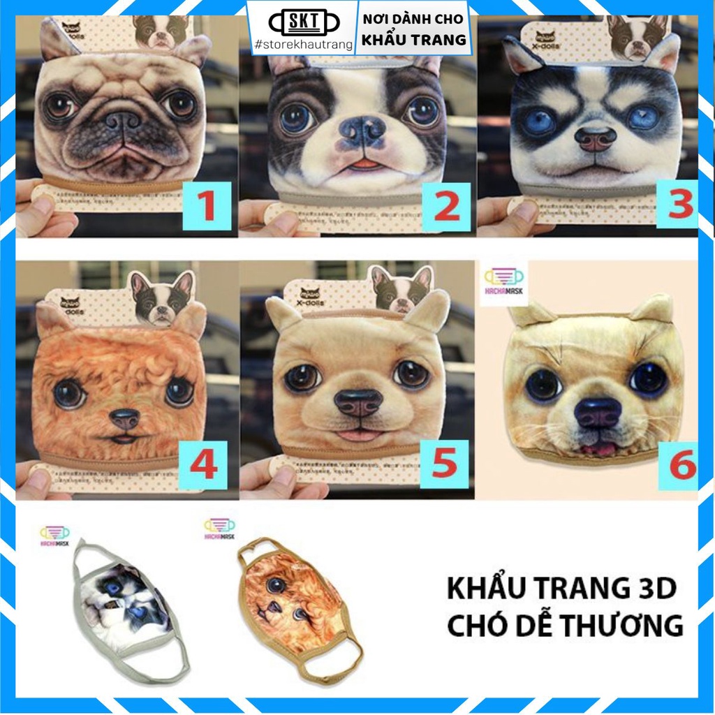 Khẩu Trang 3D Chó Độc Nhất Tại Việt Nam