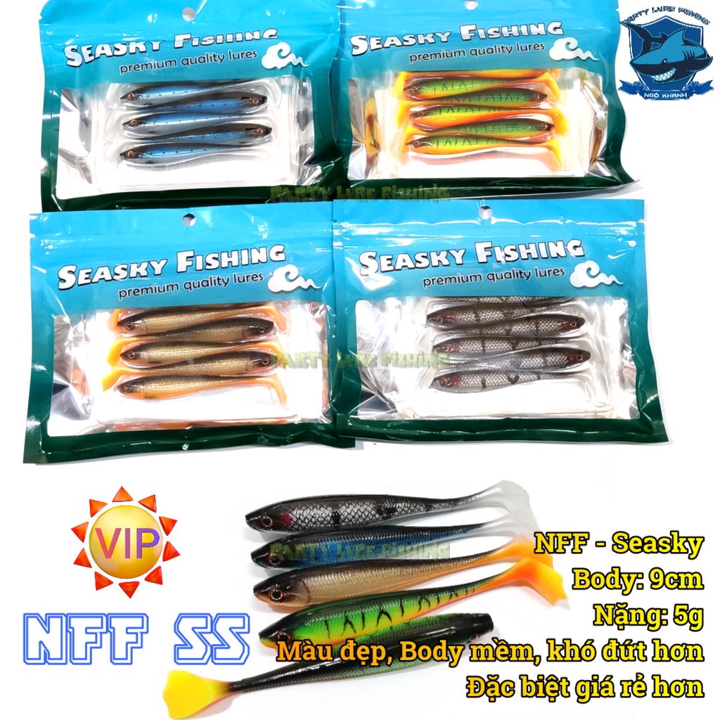 Mồi mềm NFF SS - 9cm - 5g | Mồi chuyên câu lóc, chẽm...
