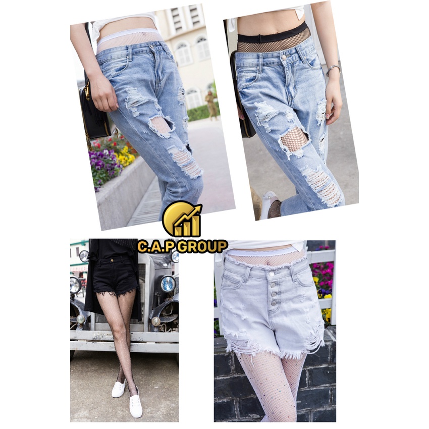 Quần tất lưới nữ đính đá sexy Sang trọng lấp lánh - 0II8