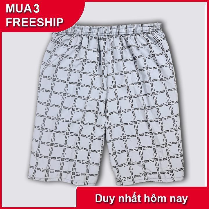 Quần đùi nam mặc nhà loại caro nhỏ vải dù cao cấp loại đẹp có lo go thêu T41 | BigBuy360 - bigbuy360.vn