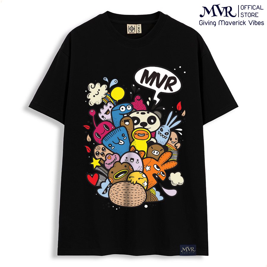 Áo thun hồng be in sở thú gấu bông đáng yêu MVR size rộng tee Mỹ BB4090