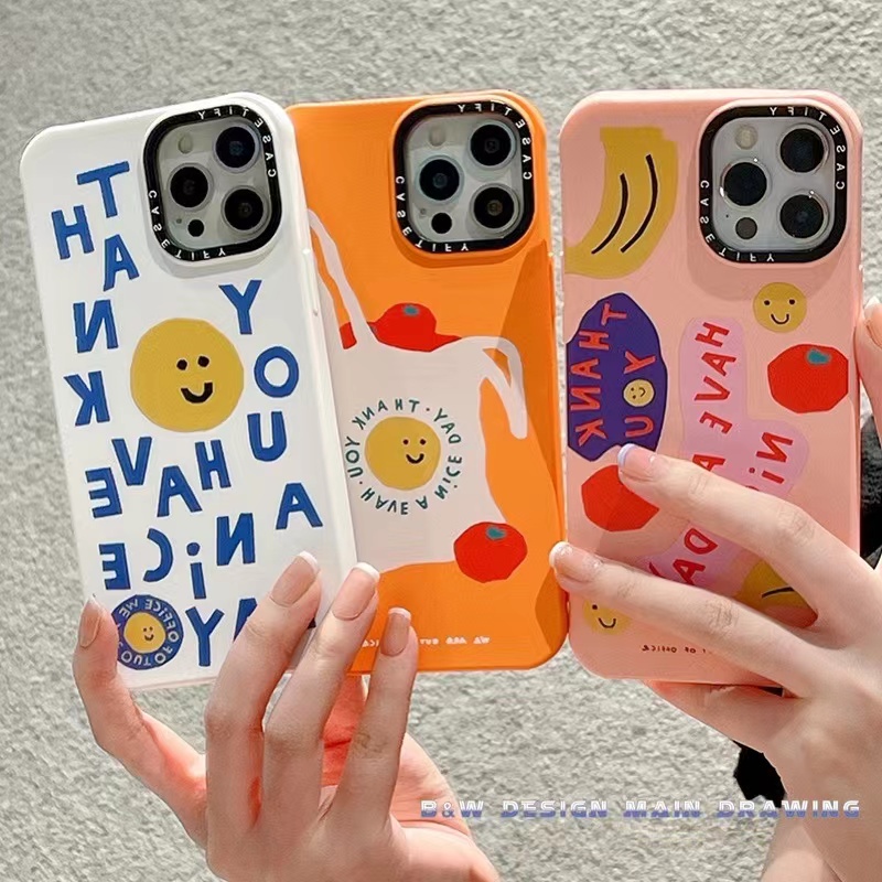 Ốp Lưng Silicone ChốNg SốC HìNh MặT CườI Dễ Thương Cho iPhone 14 13 12 11 Pro MAX 14Plus X XS MAX XR 7Plus 8Plus