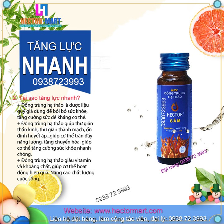 ✅ COMBO 5 hộp 50 chai [COLLAGEN Đông Trùng Hạ Thảo] HECTOR dạng nước, giúp Trắng da, trẻ hóa và tăng cường sức khỏe tốt