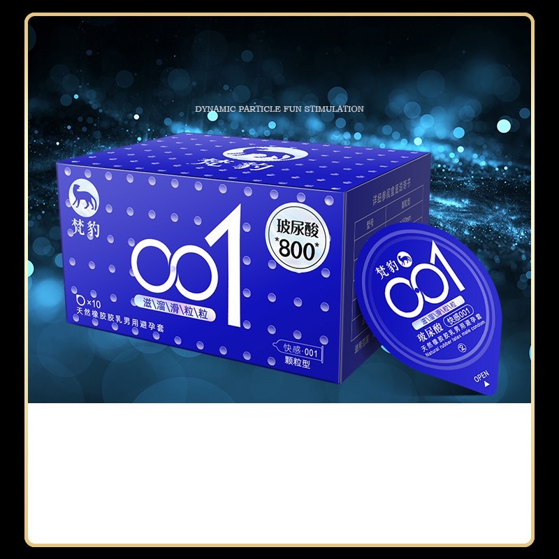 Bao cao su FANBAO Xanh 3D 001 siêu mỏng, nhiều gel, hương đào, gân gai, kéo dài thời gian hộp 10 bcs