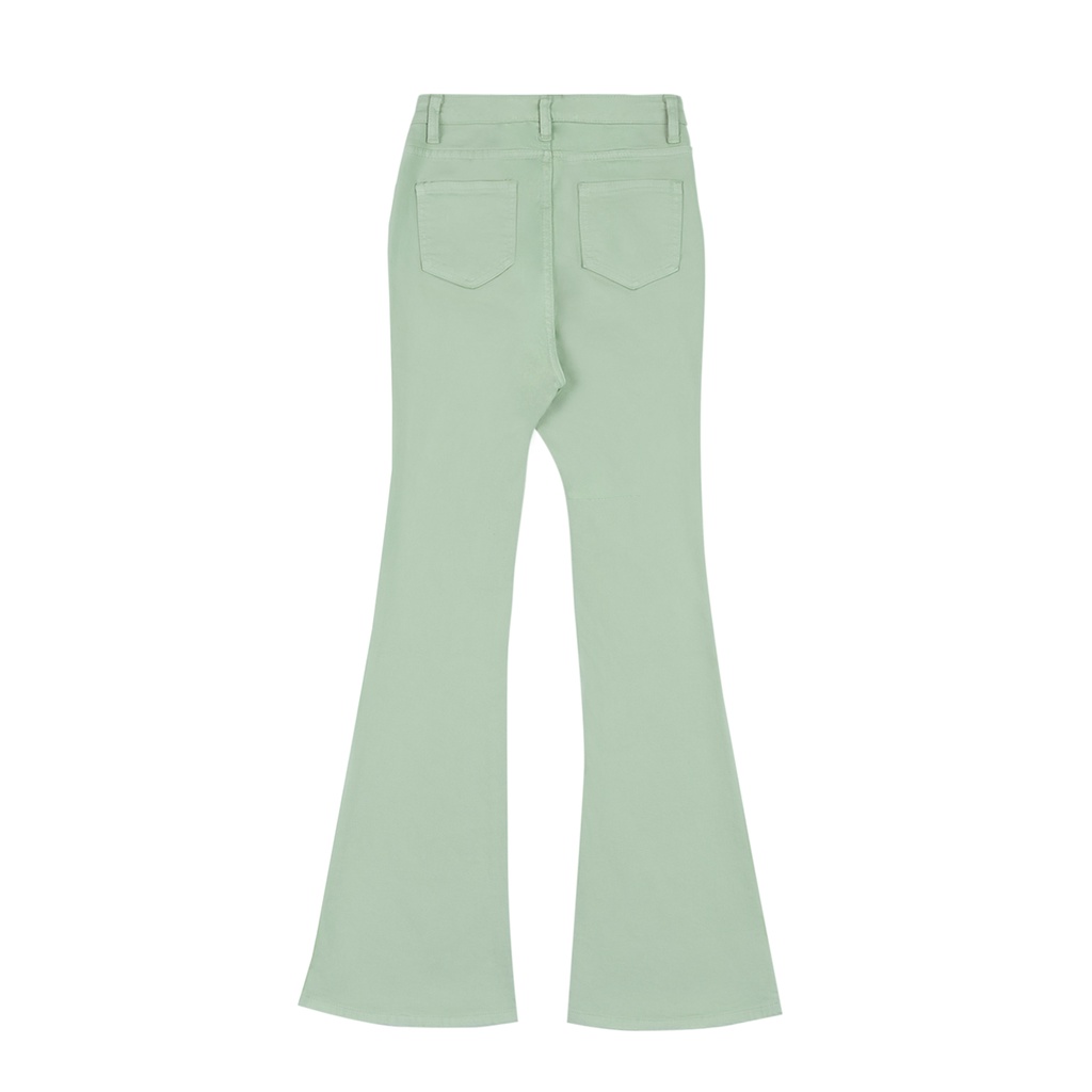 TATICHU - Muted Colors Flared Jeans  - Quần Jean loe co giãn