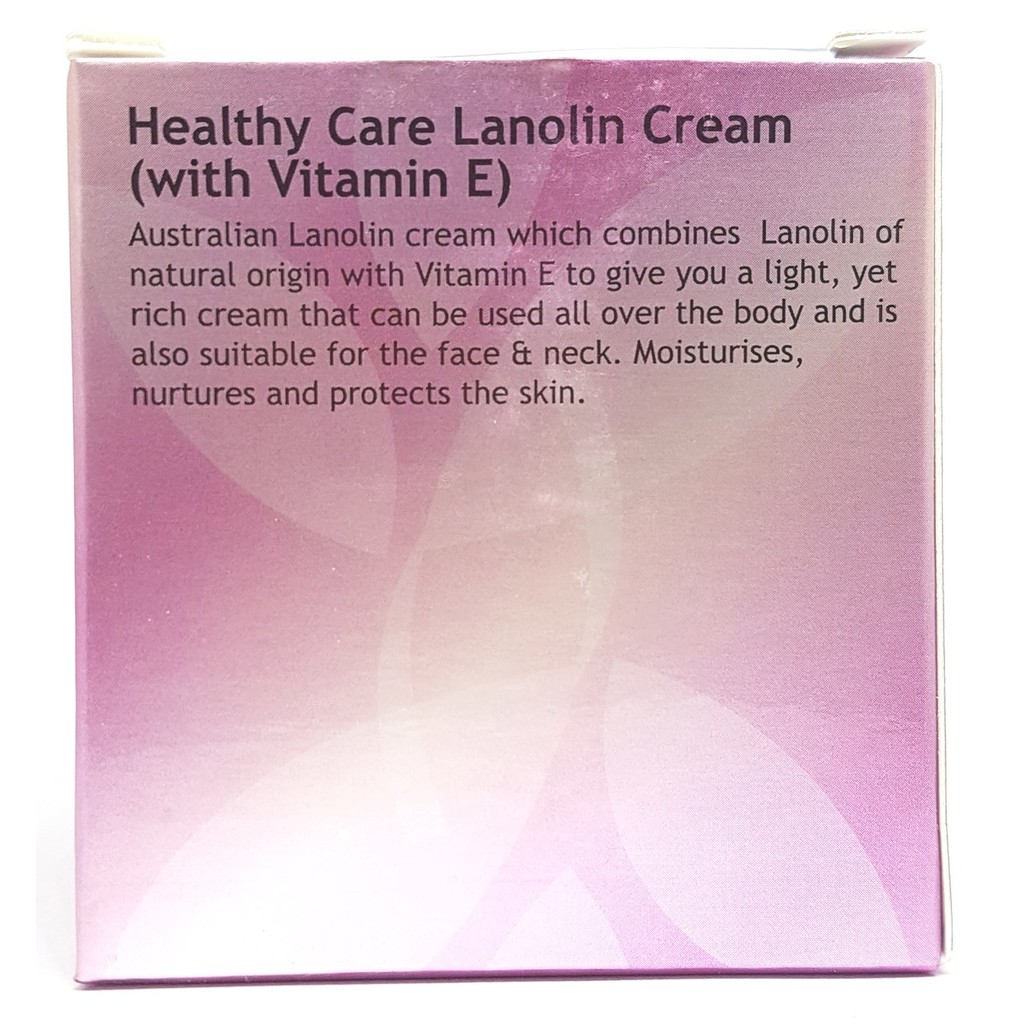 Kem Dưỡng Da Nhau Thai Cừu Healthy Care Lanolin Cream with vitamin e Natural Australia 100g từ Úc