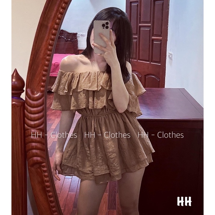 Jumsuit  đũi bệt vai