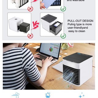 Quạt điều hoà mini, máy điều hoà phun sương tạo độ ẩm, để bàn rất tiện lợi