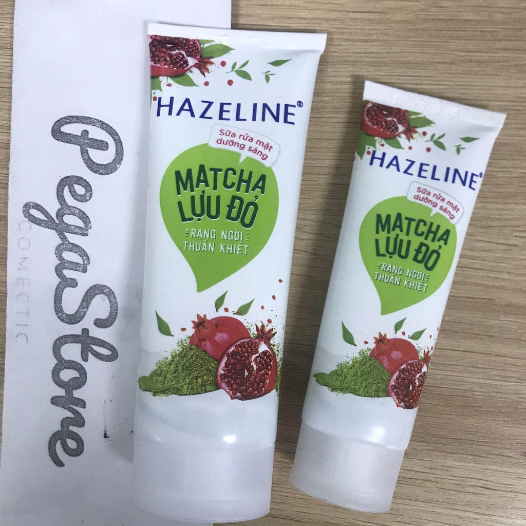 Sữa rửa mặt HAZELINE  sửa rửa mặt Matcha Lựu Đỏ  srm matcha,hoa cúc loại 50g / 100g / 40g