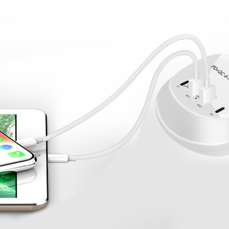 Cục Sạc Nhanh Giao Diện USB Kép 40W Cho Điện Thoại / Máy Tính Bảng PD QC3.0