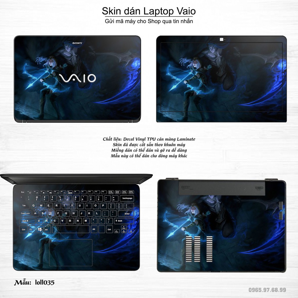 Skin dán Laptop Sony Vaio in hình Liên Minh Huyền Thoại _nhiều mẫu 4 (inbox mã máy cho Shop)