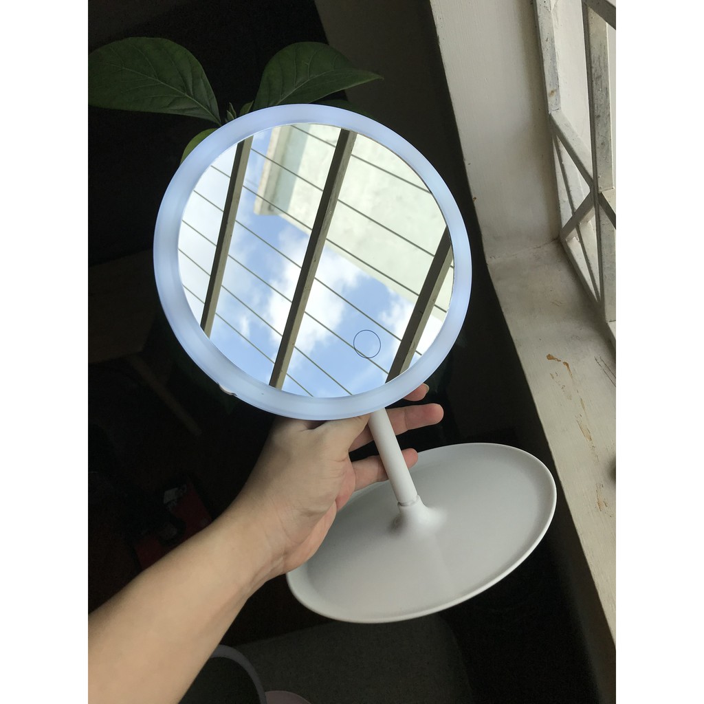 [FREESHIP] Gương trang điểm đèn led, gương cảm ứng 3 mức độ