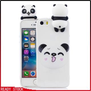 Ốp dẻo TPU hình thú 3D chống sốc chống trơn bảo vệ điện thoại iPhone 5/5S/SE