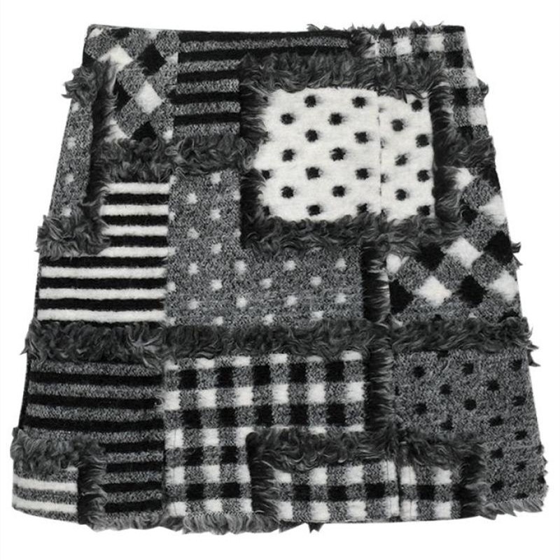 Chân váy len lưng cao dáng ôm thời trang thu đông cho nữ