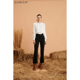 Quần ống bass pha lụa màu đen Gunich