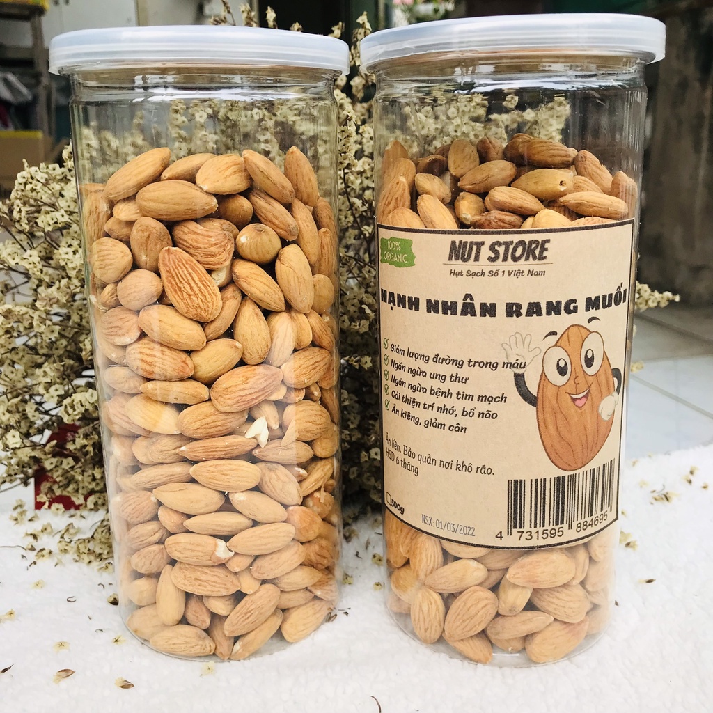 Hạt hạnh nhân rang muối Nut Store 500g