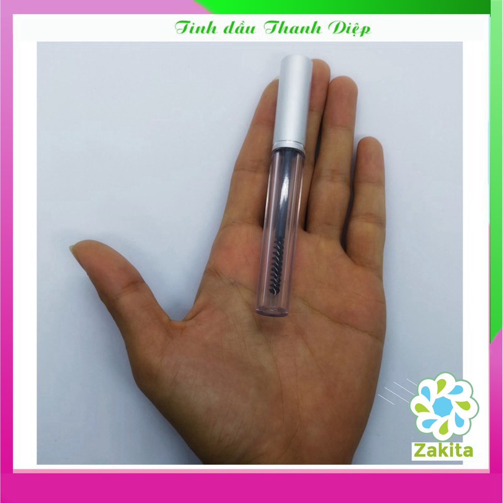 Chai chuốt mi dầu dừa - Vỏ chai mascara nắp bạc 8ml ( Lọ chuốt mi rỗng) đựng dầu dừa Zakita | BigBuy360 - bigbuy360.vn