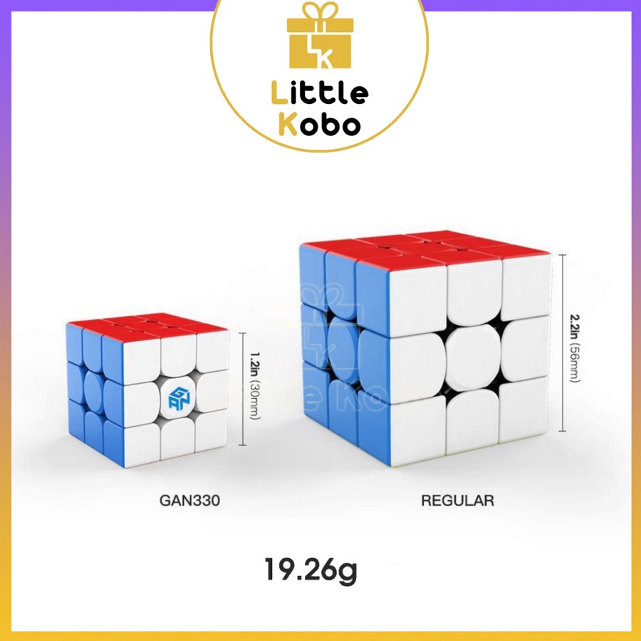 Móc Khóa Rubik Gan330 Rubik Gan 330 Stickerless Rubic 3 Tầng Đồ Chơi Thông Minh