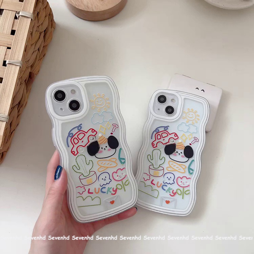 Ốp Điện Thoại Mềm Họa Tiết Hoạt Hình Vẽ Nguệch Ngoạc Cho iPhone 13 12 11 Pro Max Xs Max Xr X 7 8 6 6s Plus