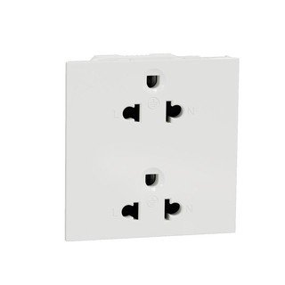 Ổ cắm đôi 3 chấu 16A, size E (3S) cắm nhanh M3T426UST2_WE : AvatarOn A Schneider