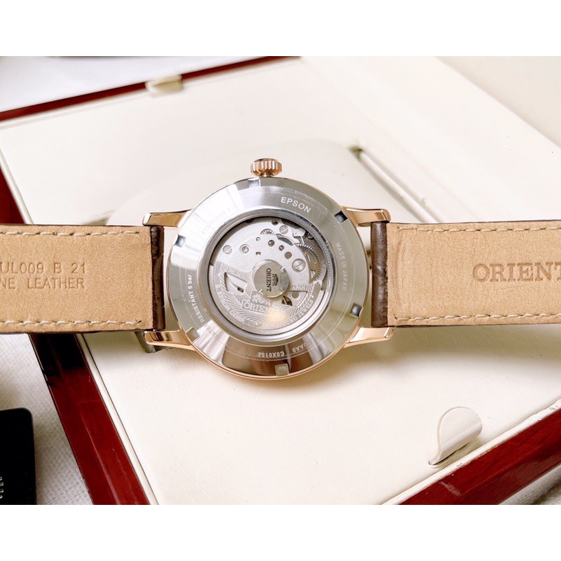 Đồng hồ nam Automatic Orient Sun and Moon gen 4 Vàng hồng - Cam kết chính hãng - Bảo hành 1 năm
