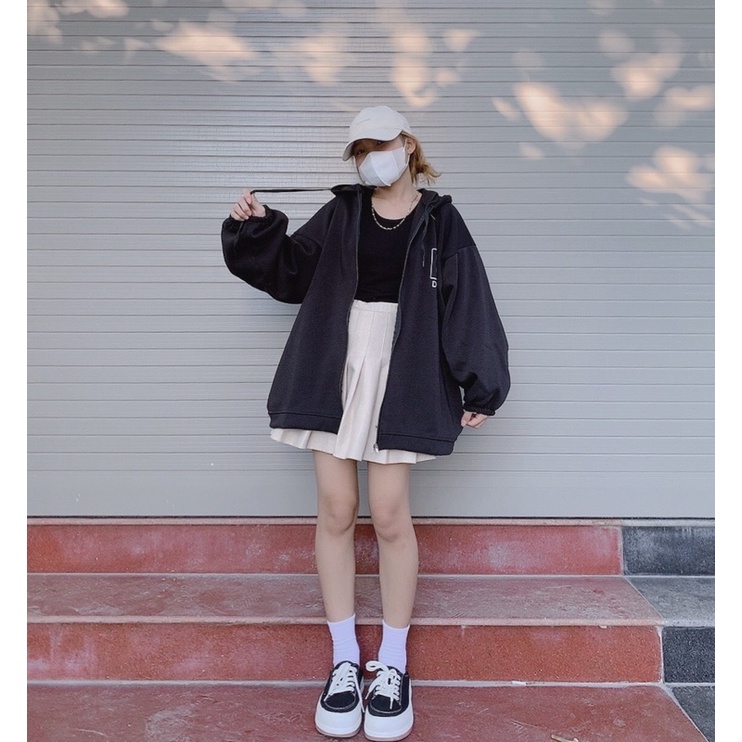 [ ẢNH THẬT ] ÁO KHOÁC NỈ MÈO DORIS ĐEN FORM RỘNG UNISEX (ẢNH THẬT Ở CUỐI) | BigBuy360 - bigbuy360.vn