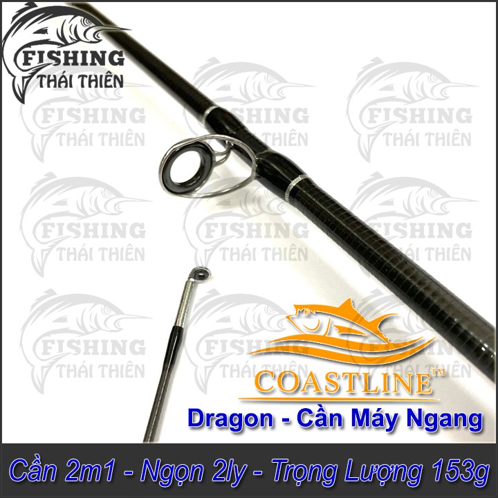 Cần câu cá Coastline Dragon Cần Lure 2 Khúc Máy Ngang 2m1 Carbon Cán Hở