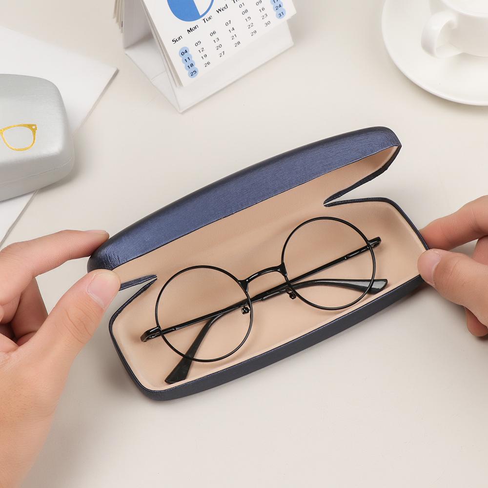 EUCA Hộp Đựng Kính Chất Liệu Da Và Thép Thời Trang Ốp